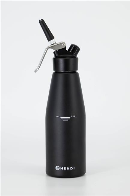 Czarny Syfon do Bitej Śmietany Dekorator 1l Nowy Model | HENDI 588598