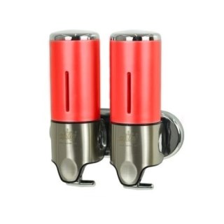 Dozownik Mydła Podwójny 2x450ml Czerwony | SZRON HSD-8009-8R