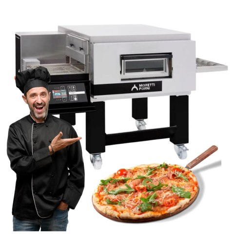 Elektryczny Taśmowy Piec do Pizzy T75 1-Komorowy z Podstawą | MORETTI FORNI MFMT75ET1S