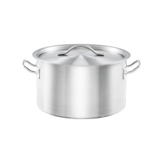 Garnek Średni z Pokrywką Stalowy Gastronomiczny Ø240mm 6,1l Stalgast | GREDIL 012246