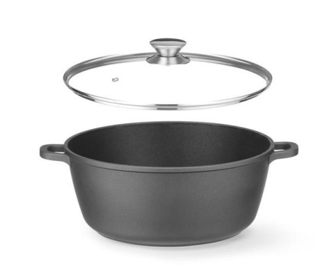 Garnek z Powłoką Nieprzywierającą 7,5l Czarny 387x310x130mm | HENDI 611036