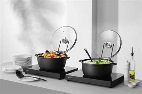 Garnek z Powłoką Nieprzywierającą 7l Okrągły Czarny 367x290x122 | HENDI 611029