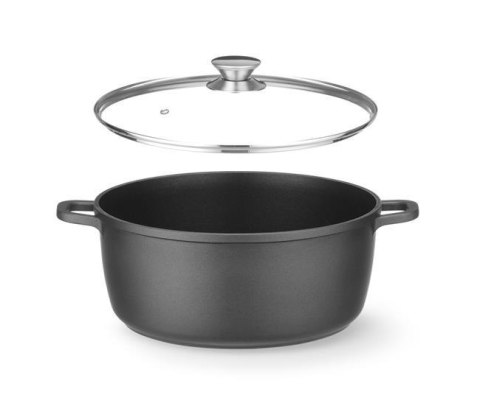 Garnek z Powłoką Nieprzywierającą 9l Czarny 405x332x138mm | HENDI 611043