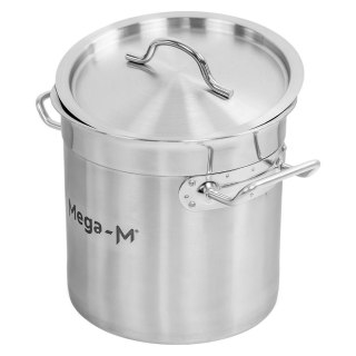 Garnek ze Stali Nierdzewnej Aisi 443 Wysoki z Pokrywą Pro 6l 20x20 cm | MTP005027