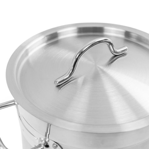 Garnek ze Stali Nierdzewnej Aisi 443 Wysoki z Pokrywą Pro 6l 20x20 cm | MTP005027