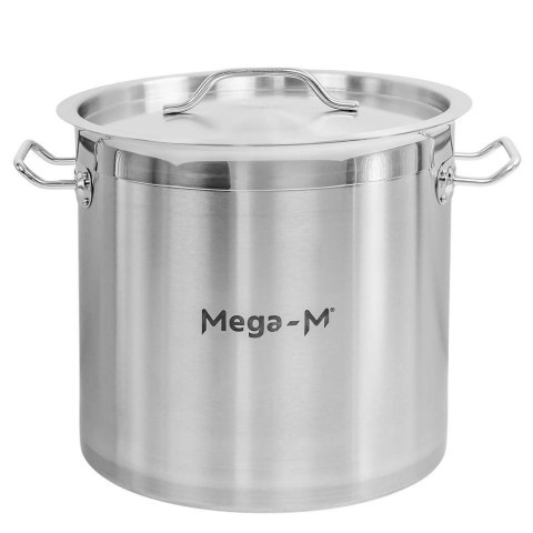 Garnek ze Stali Nierdzewnej Aisi 443 Wysoki z Pokrywką Pro 17l 28x28 cm | MTP005029