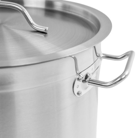 Garnek ze Stali Nierdzewnej Aisi 443 Wysoki z Pokrywką Pro 17l 28x28 cm | MTP005029