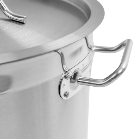 Garnek ze Stali Nierdzewnej Aisi 443 Wysoki z Pokrywką Pro 21l 30x30 cm | MTP005030