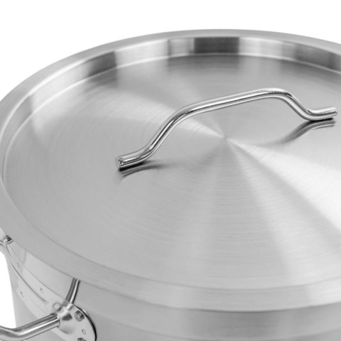 Garnek ze Stali Nierdzewnej Aisi 443 Wysoki z Pokrywką Pro 21l 30x30 cm | MTP005030