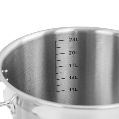 Garnek ze Stali Nierdzewnej Aisi 443 Wysoki z Pokrywką Pro 25l 32x32 cm | MTP005031