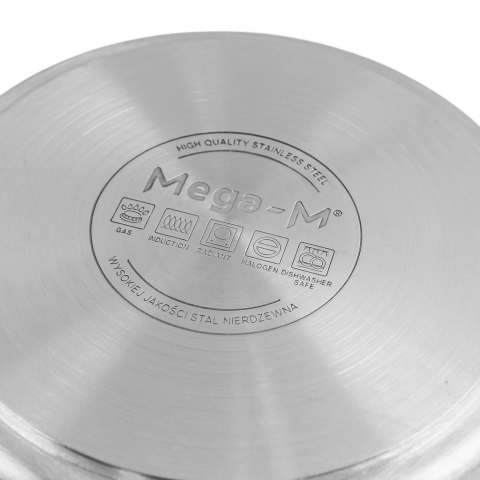 Garnek ze Stali Nierdzewnej Aisi 443 Wysoki z Pokrywką Pro 25l 32x32 cm | MTP005031
