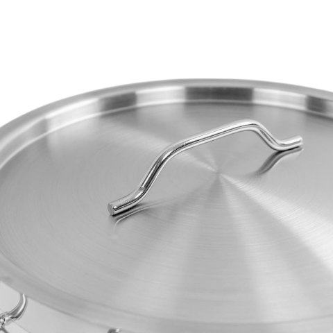 Garnek ze Stali Nierdzewnej Aisi 443 Wysoki z Pokrywką Pro 25l 32x32 cm | MTP005031