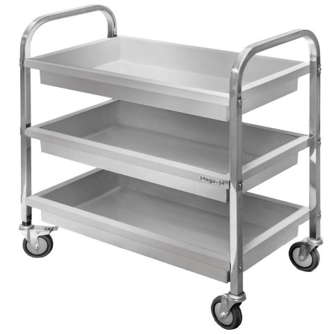 Wózek Gastronomiczny Kelnerski 95x50x95cm 3-Półki Stal Nierdzewna | MTP001917