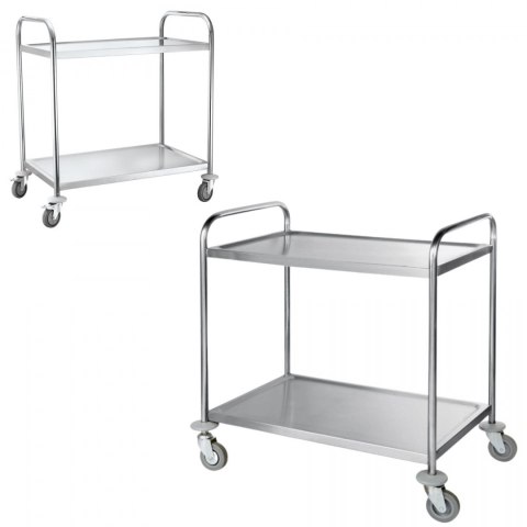 Wózek Stalowy 2-Półkowy Kelnerski Serwisowy do Hotelu Restauracji | HENDI 810002