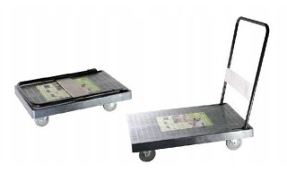 Wózek platformowy plastikowy szary (składany) | SZRON WH-200A