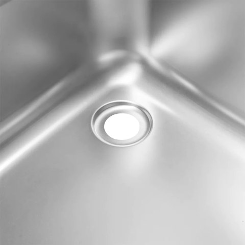 Zlew Gastronomiczny Spawany z Ociekaczem i Półką 1200x700x850mm | MTP005307