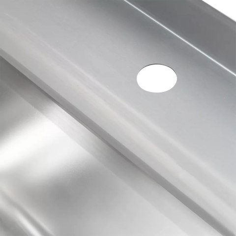 Zlew Gastronomiczny Spawany z Ociekaczem i Półką 1200x700x850mm | MTP005307