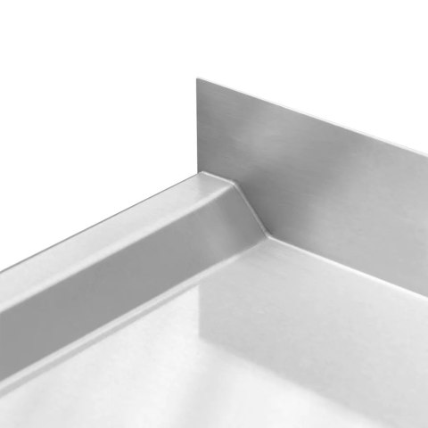 Zlew Gastronomiczny Spawany z Ociekaczem i Półką 1200x700x850mm | MTP005307