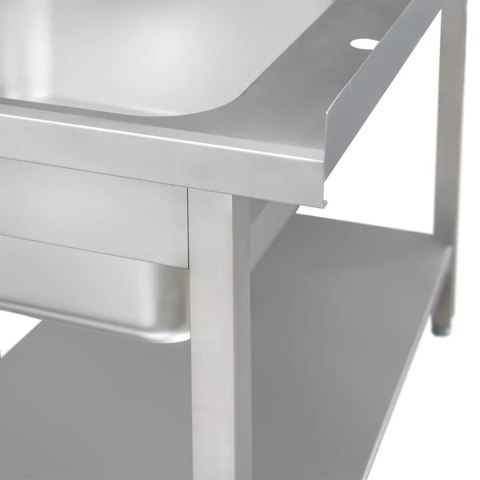 Zlew Gastronomiczny z Komorą Po Prawej Stronie i Półką 1200x600x850mm | MTP005308