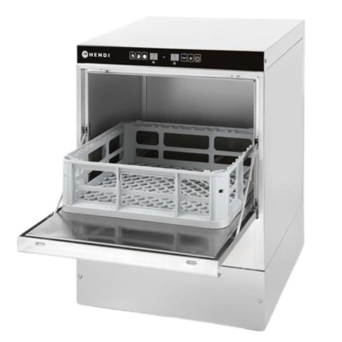 Zmywarka Gastronomiczna 230V do Szkła 40x40 Elektroniczna z Dozownikami i Pompą | HENDI 230268