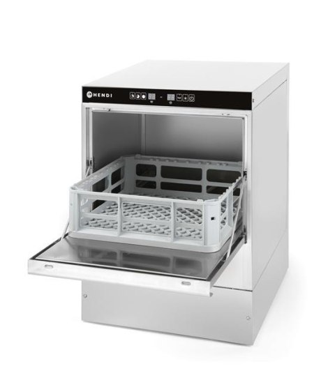 Zmywarka Gastronomiczna 230V do Szkła 40x40 Elektroniczna z Dozownikami i Pompą | HENDI 230268
