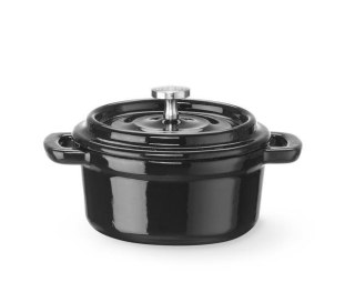 Garnek Żeliwny Emaliowany 0,27l Czarny 130x100x48 mm | HENDI 626894