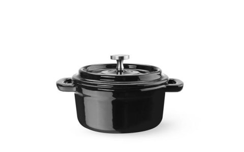 Garnek Żeliwny Emaliowany 0,27l Czarny 130x100x48 mm | HENDI 626894