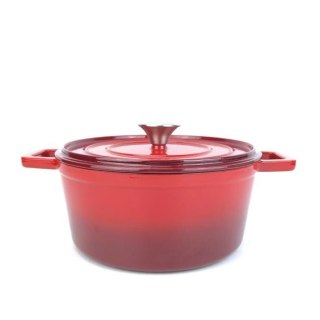 Garnek Żeliwny Emaliowany 3,4l Czerwony 320x240x105 | HENDI 626832
