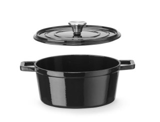 Garnek Żeliwny Emaliowany 3,7l Czarny 317x240x105 mm | HENDI 626870