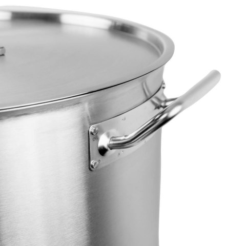 Garnek ze Stali Nierdzewnej Wysoki z Pokrywką 130l 55x55 cm | mm-B100111