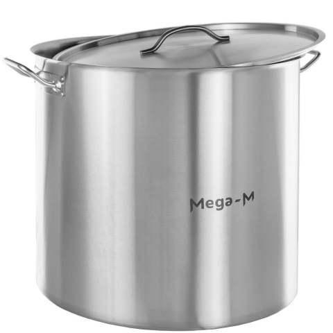 Garnek ze Stali Nierdzewnej Wysoki z Pokrywką 143l 55x60 cm | mm-B100112