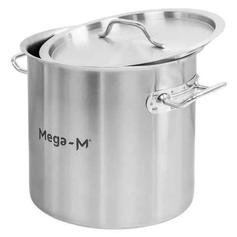 Garnek ze Stali Nierdzewnej Wysoki z Pokrywką Standard 12l 25x25 cm | MTP005043