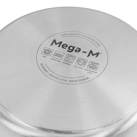 Garnek ze Stali Nierdzewnej Wysoki z Pokrywką Standard 12l 25x25 cm | MTP005043