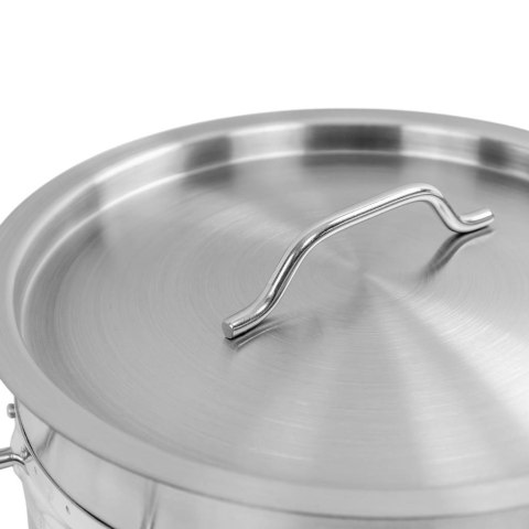 Garnek ze Stali Nierdzewnej Wysoki z Pokrywką Standard 17l 28x28 cm | MTP005044