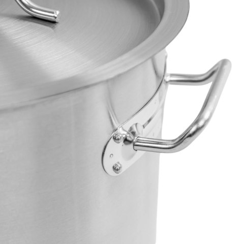 Garnek ze Stali Nierdzewnej Wysoki z Pokrywką Standard 17l 28x28 cm | MTP005044