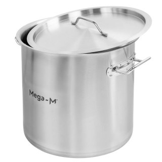 Garnek ze Stali Nierdzewnej Wysoki z Pokrywką Standard 21l 30x30 cm | MTP005045