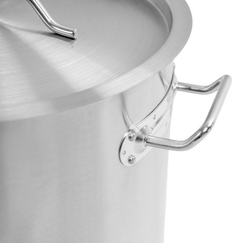 Garnek ze Stali Nierdzewnej Wysoki z Pokrywką Standard 21l 30x30 cm | MTP005045