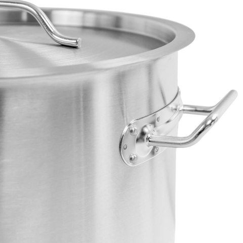 Garnek ze Stali Nierdzewnej Wysoki z Pokrywką Standard 21l 30x30 cm | MTP005045