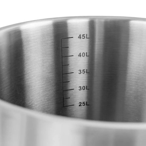 Garnek ze Stali Nierdzewnej Wysoki z Pokrywką Standard 50l 40x40 cm | MTP005048