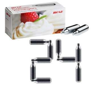 Naboje N2O do Bitej Śmietany 24 Sztuki do Syfonu Hendi Isi Kayser | MOSA NabojeN2O24