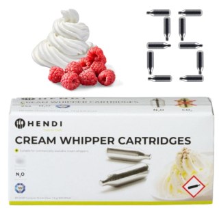 Naboje N2O do Bitej Śmietany Syfonu Dekoratora 25 Sztuk | HENDI 5882151