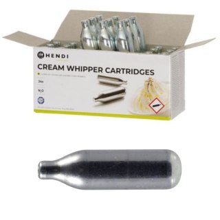 Naboje N2O do Bitej Śmietany Syfonu Dekoratora 25 Sztuk | HENDI 5882151
