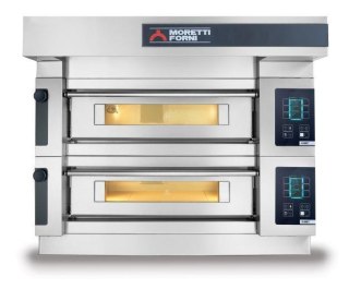 Piec do Pizzy 2-Komorowy S100 z Okapem i Bazą | MORETTI FORNI MFS100D
