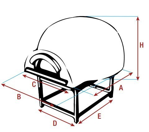 Piec do pizzy gazowy/gazowy + drewno, Sfera 100cm | Ceky F10IG