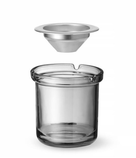 Popielnica Szklana ze Stalowym Wkładem 98x99mm | HENDI 440117