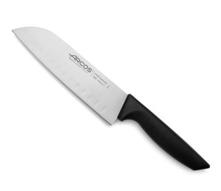 Nóż Santoku ze Szlifem Kulowym Seria Niza Arcos Czarny (L)314 mm | HENDI 135500