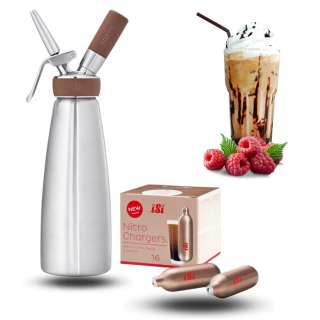 Profesjonalny Syfon do Zimnych Napojów z Zestawem Naboi z Azotem Nitro | ISI 500126K