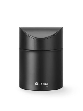 Śmietniczka Stołowa 1,2L Czarna ⌀120x165 Stal Nierdzewna | HENDI 440773