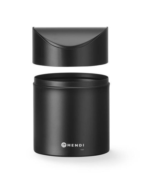 Śmietniczka Stołowa 1,2L Czarna ⌀120x165 Stal Nierdzewna | HENDI 440773