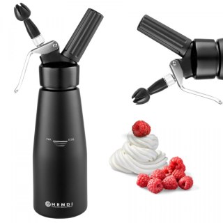 Syfon do Bitej Śmietany 0,5l Czarny Na Naboje N2O | HENDI 588420